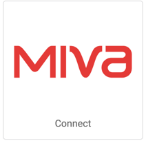 Miva logo on tile with button that reads, "Connect".