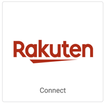 Rakuten logo on tile with button that reads, "Connect".