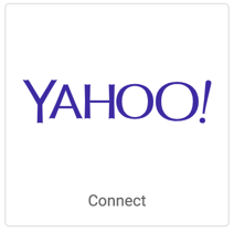 Yahoo! logo. Button that reads, Connect