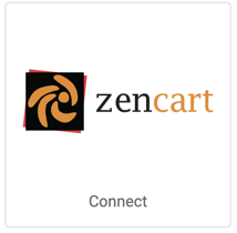 Zen cart logo. Button that reads, Connect