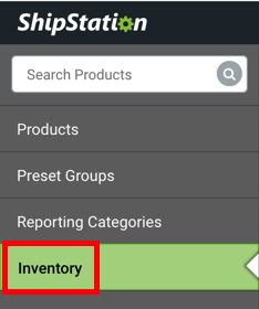 V3 Sidebar inventory menu item highlighted.