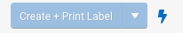 Create + Print Label button in Quickship Mode
