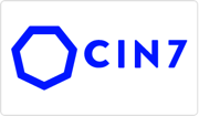 Cin7 logo on square tile button