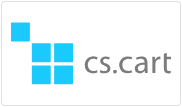 CS-Cart logo on square tile button