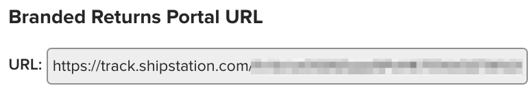 Sample of a Branded Returns Portal URL