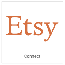 Image : logo d'Etsy. Le bouton indique Connexion