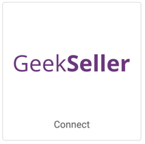 Image : logo de GeekSeller. Le bouton indique Connexion