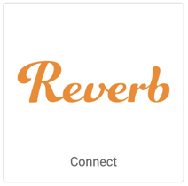 Logo de Reverb sur vignette carrée avec bouton qui indique Connexion