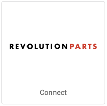 Logo de Revolutionparts sur vignette carrée avec bouton qui indique Connexion