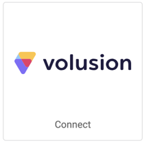 Logo de Volusion. Bouton qui indique « Connexion »