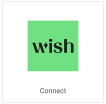 Logo de Wish. Bouton qui indique « Connexion »