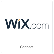 Logo de Wix.com. Bouton qui indique « Connexion »