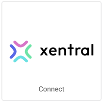 Logo de Xentral. Le bouton indique Connexion
