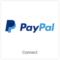 Logo de PayPal sur une vignette carrée qui indique « Connexion ».