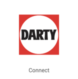 Logo Darty sur la vignette avec le bouton qui indique « Connexion »