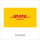 Logo DHL Express sur le bouton ShipStation Connect