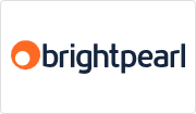 Logo de Brightpearl sur vignette carrée avec bouton