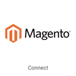Logo Magento sur vignette carrée avec bouton qui indique Connexion